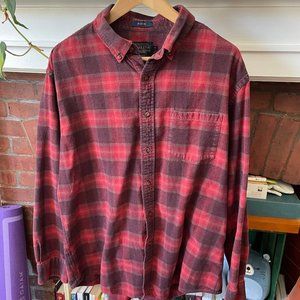 Pendleton Mason Flannel Shirt Red Black Plaid XL